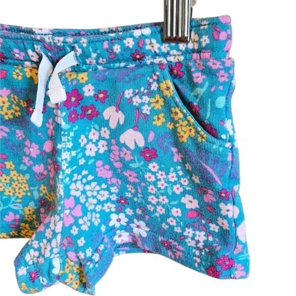 Carter's Matching Outfit Short Sleeves Shorts Ruffle Floral Toddler Girl 3T - Picture 6 of 8